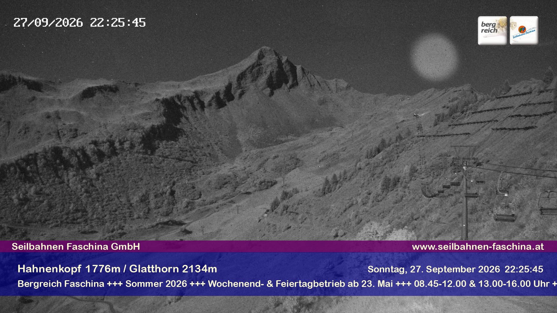 Archiv Foto Webcam Blick auf das Glatthorn, Faschina