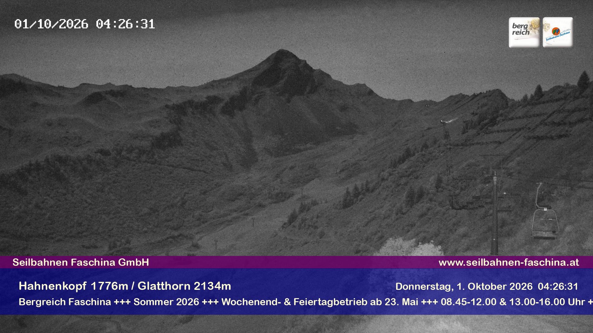 Archiv Foto Webcam Blick auf das Glatthorn, Faschina