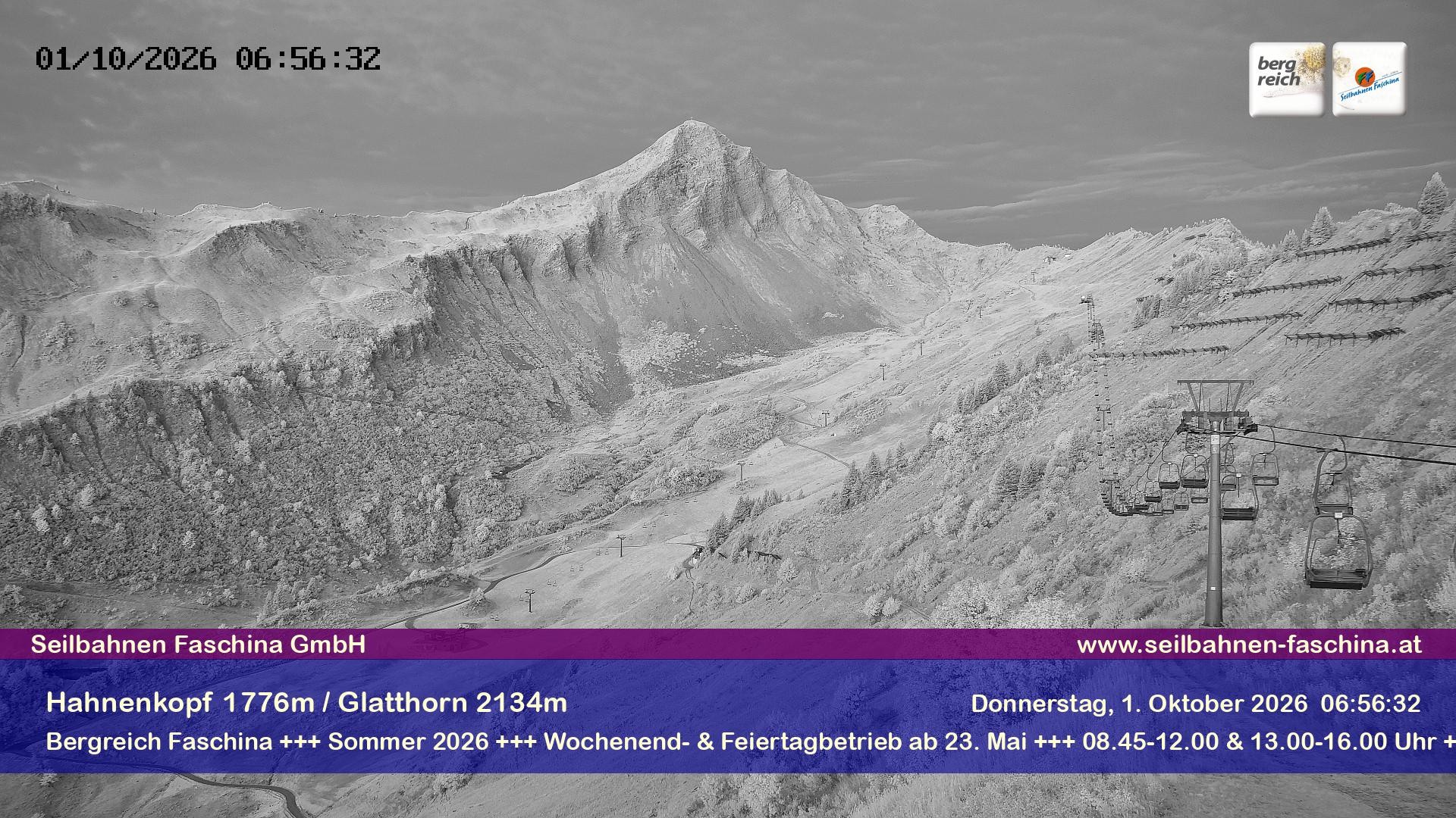 Archiv Foto Webcam Blick auf das Glatthorn, Faschina