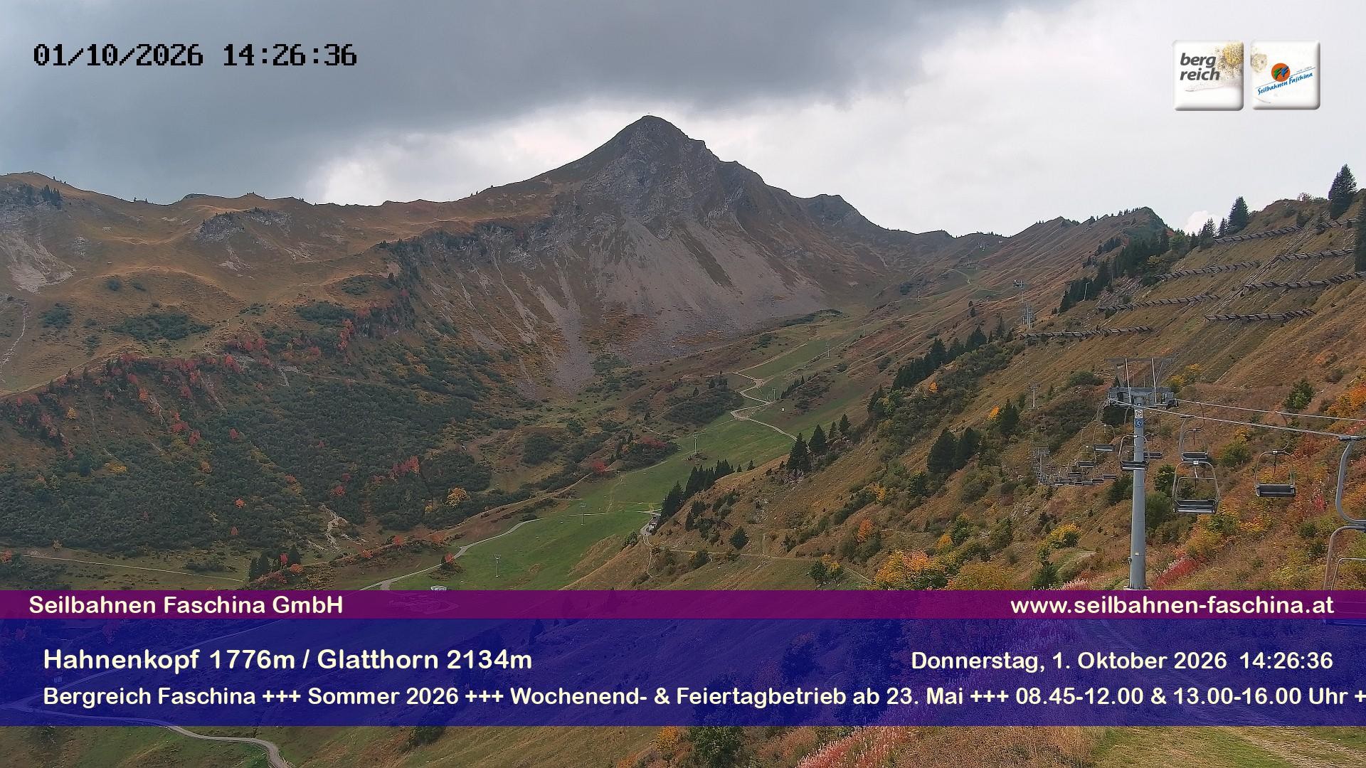 Archiv Foto Webcam Blick auf das Glatthorn, Faschina