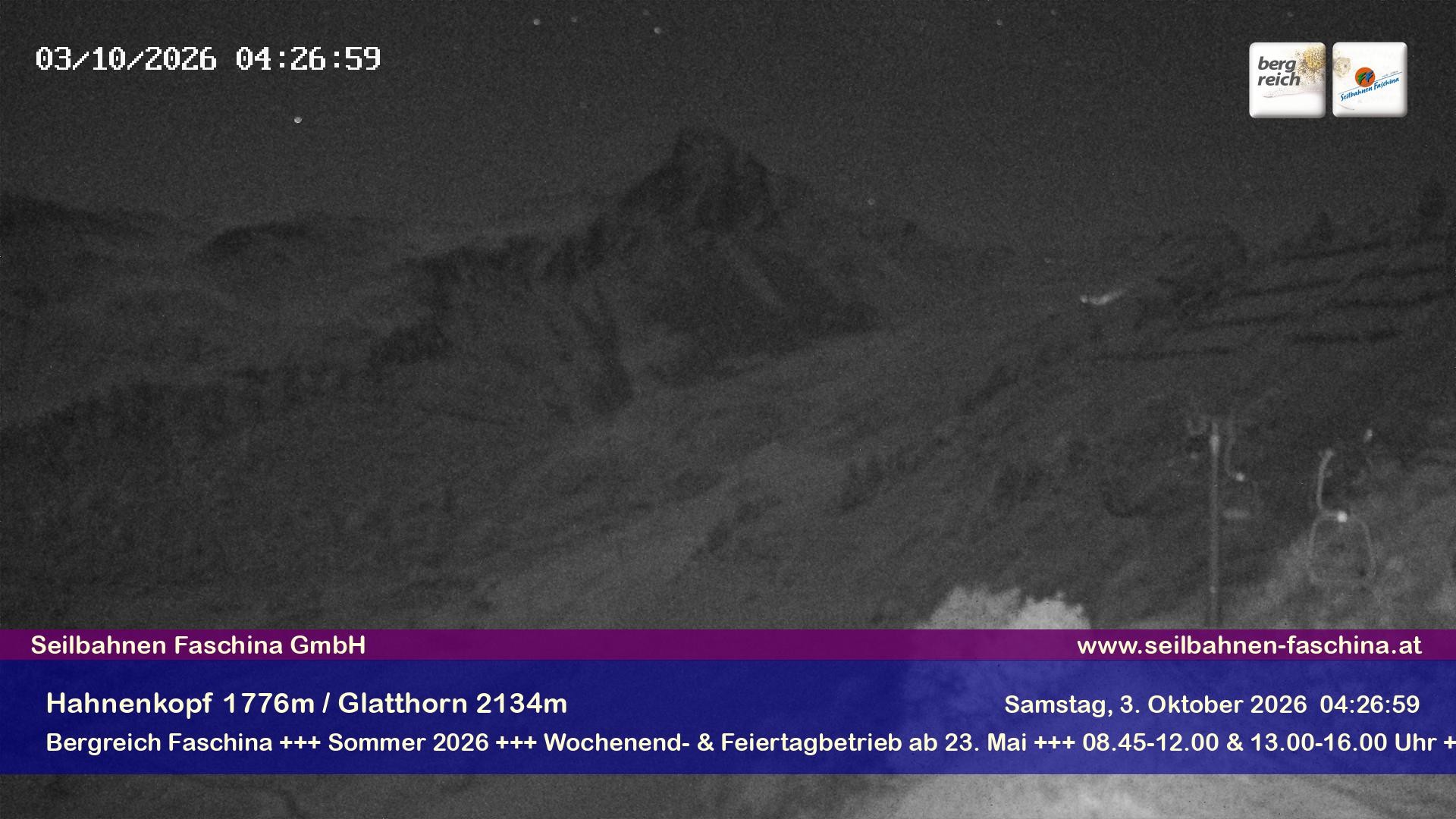 Archiv Foto Webcam Blick auf das Glatthorn, Faschina