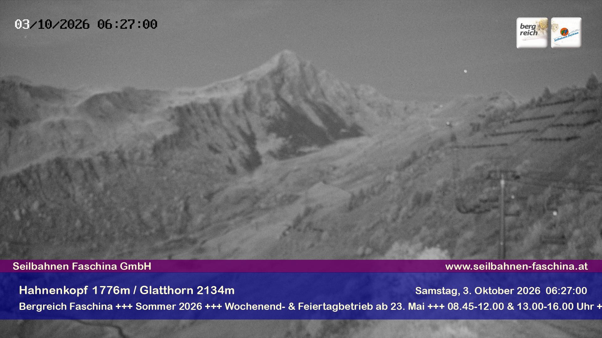 Archiv Foto Webcam Blick auf das Glatthorn, Faschina
