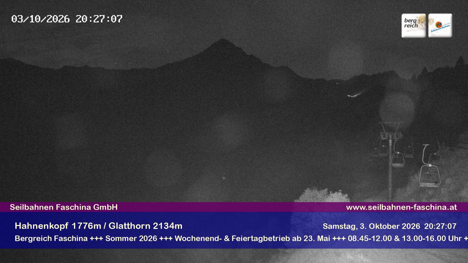 Archiv Foto Webcam Blick auf das Glatthorn, Faschina