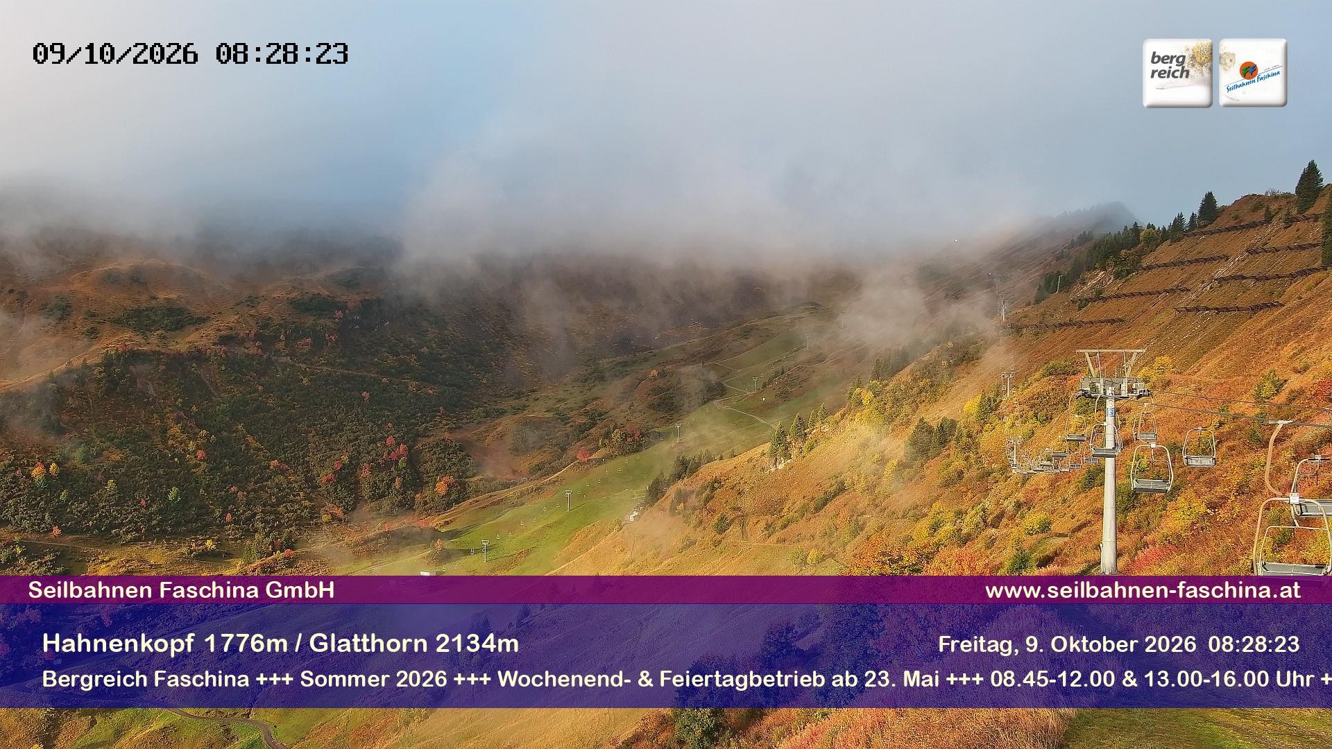 Archiv Foto Webcam Blick auf das Glatthorn, Faschina