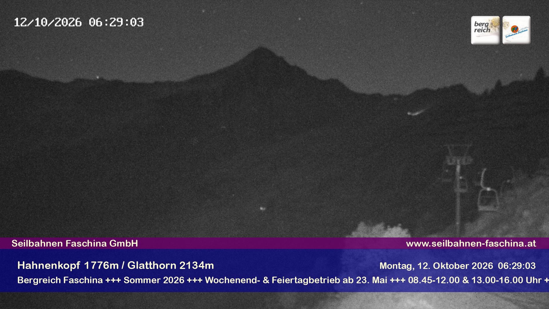 Archiv Foto Webcam Blick auf das Glatthorn, Faschina
