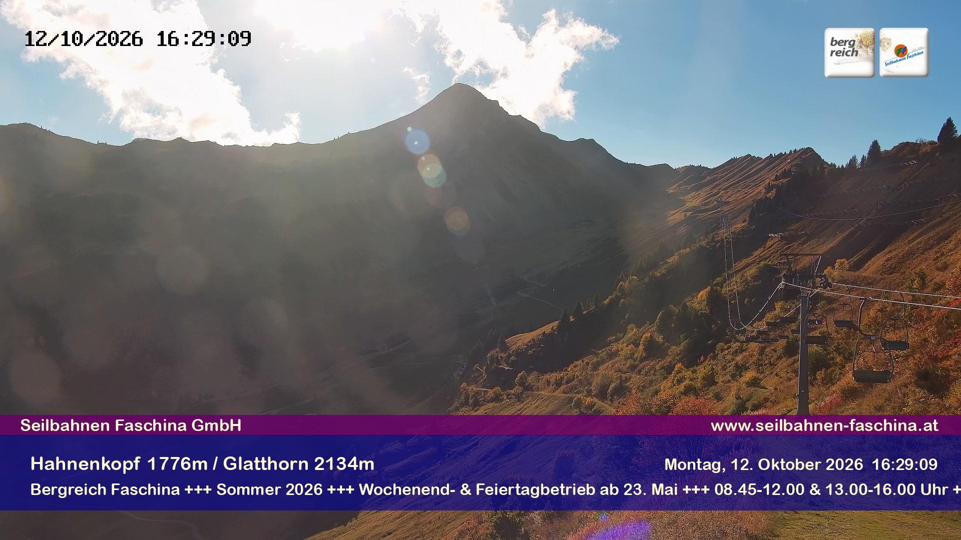 Archiv Foto Webcam Blick auf das Glatthorn, Faschina