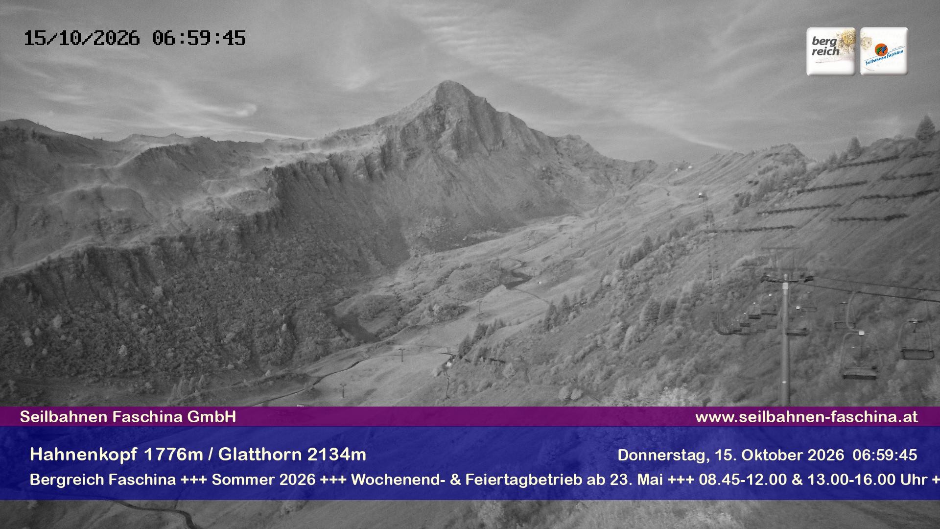 Archiv Foto Webcam Blick auf das Glatthorn, Faschina