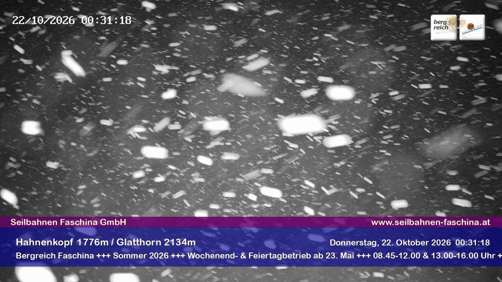 Archiv Foto Webcam Blick auf das Glatthorn, Faschina