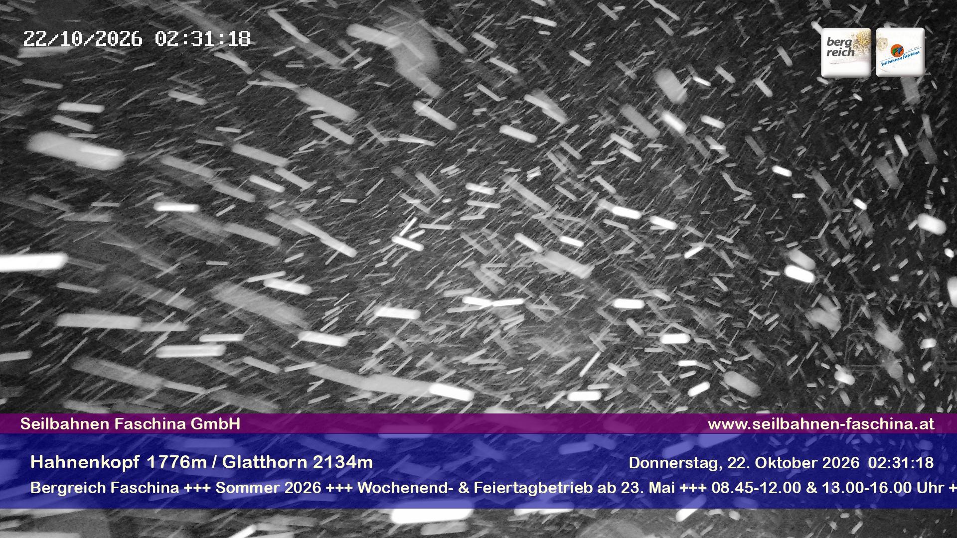 Archiv Foto Webcam Blick auf das Glatthorn, Faschina