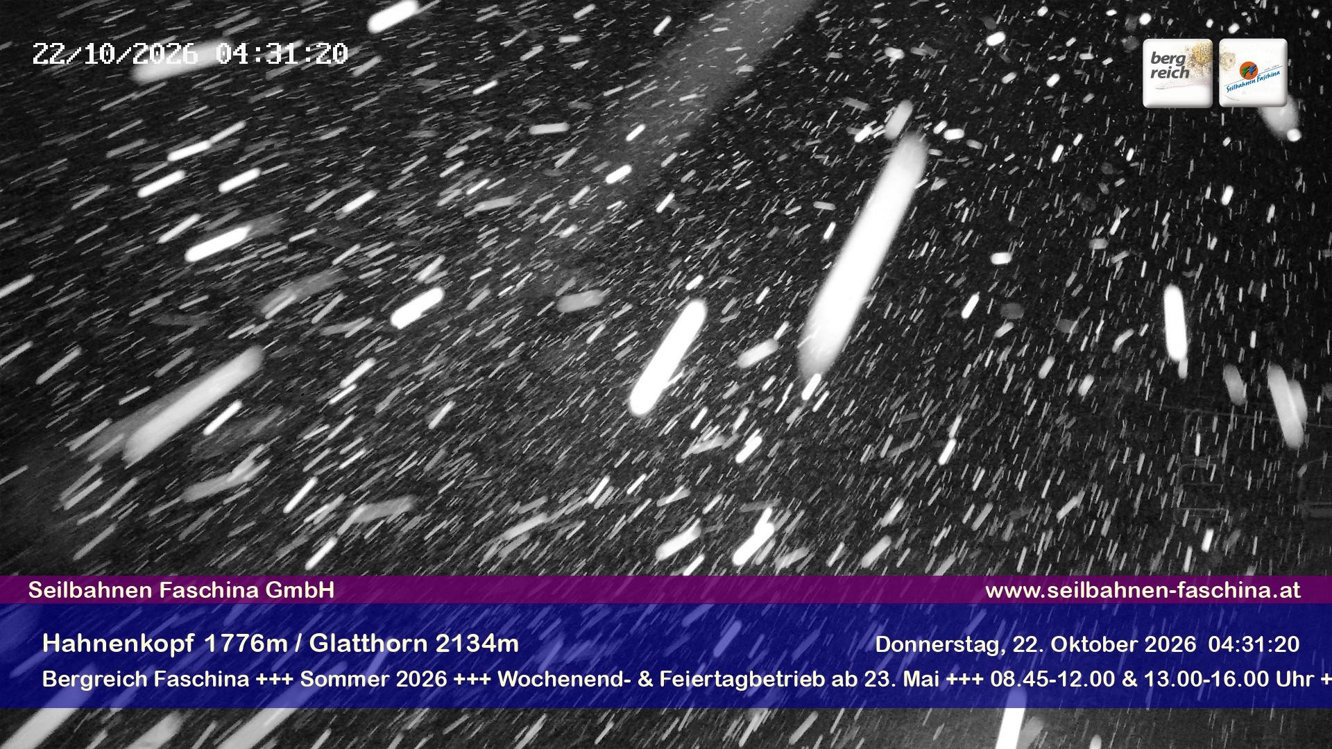 Archiv Foto Webcam Blick auf das Glatthorn, Faschina