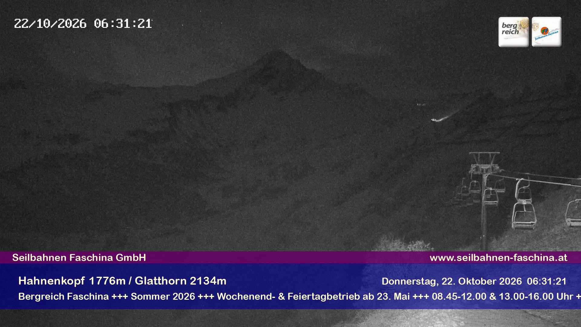 Archiv Foto Webcam Blick auf das Glatthorn, Faschina