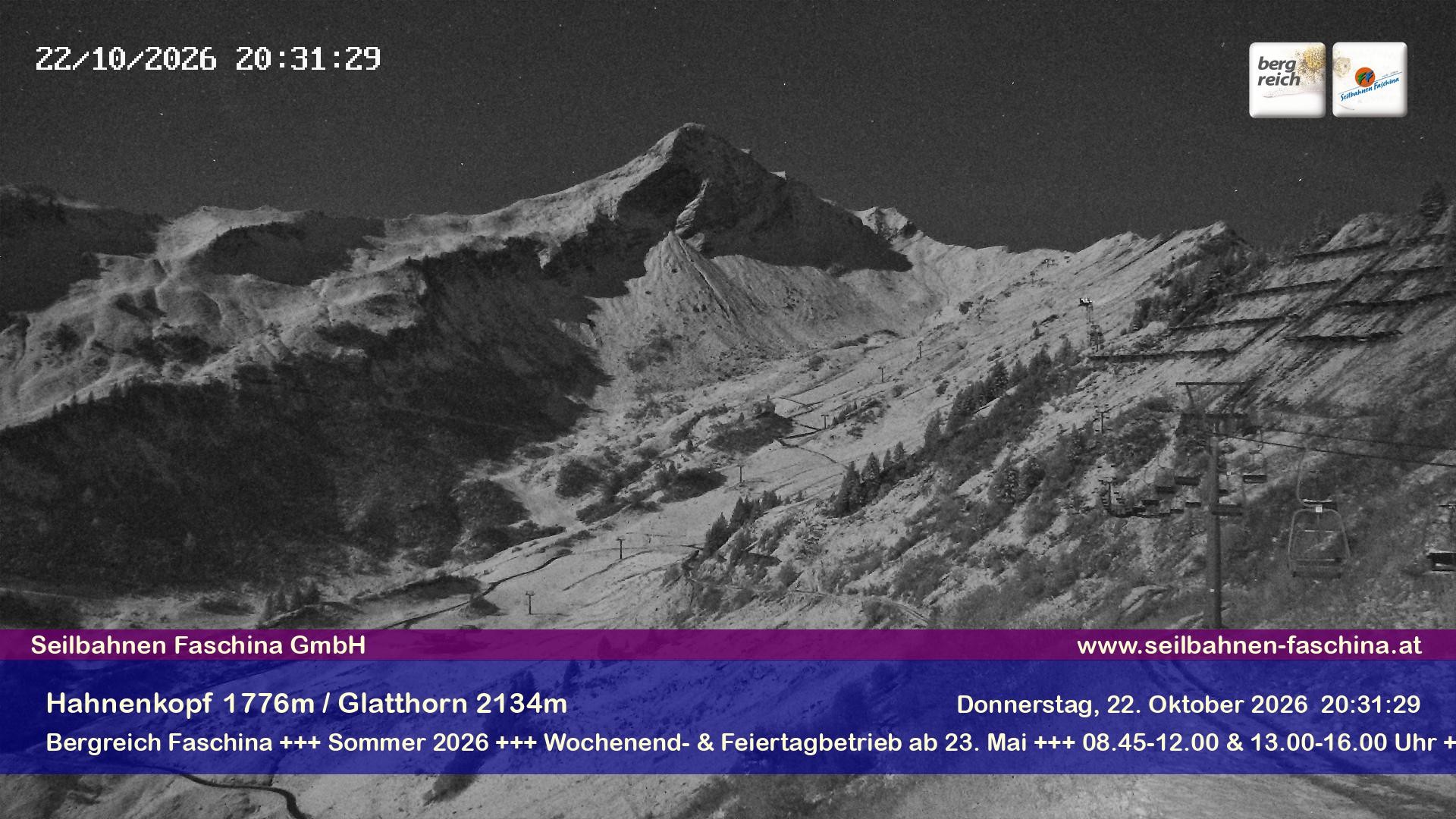 Archiv Foto Webcam Blick auf das Glatthorn, Faschina