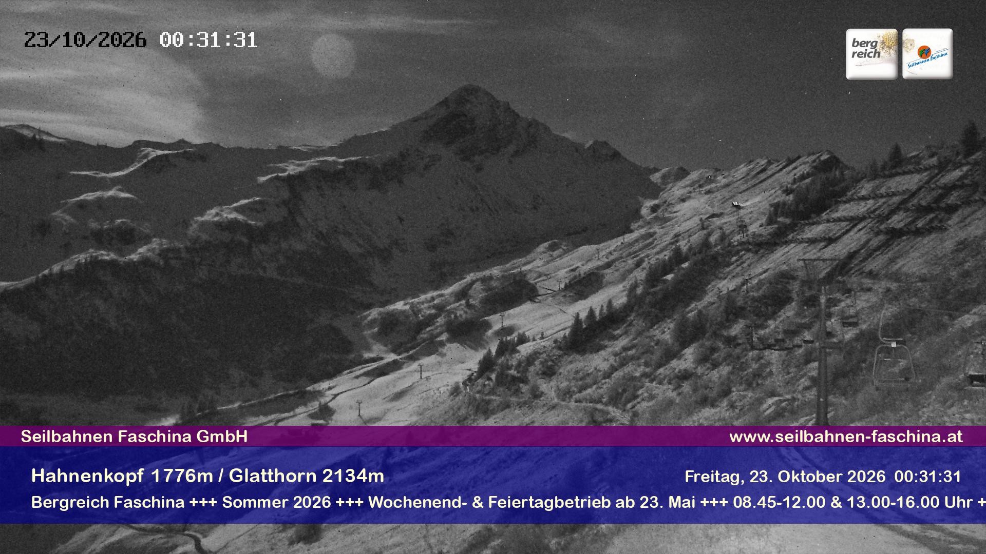 Archiv Foto Webcam Blick auf das Glatthorn, Faschina