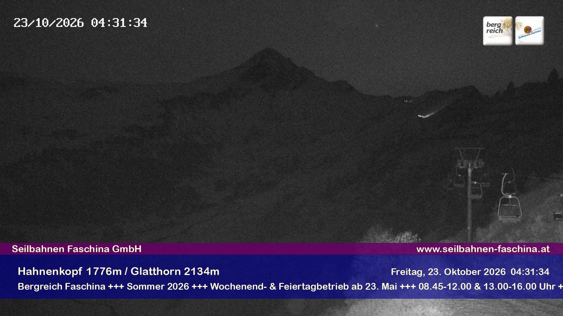 Archiv Foto Webcam Blick auf das Glatthorn, Faschina