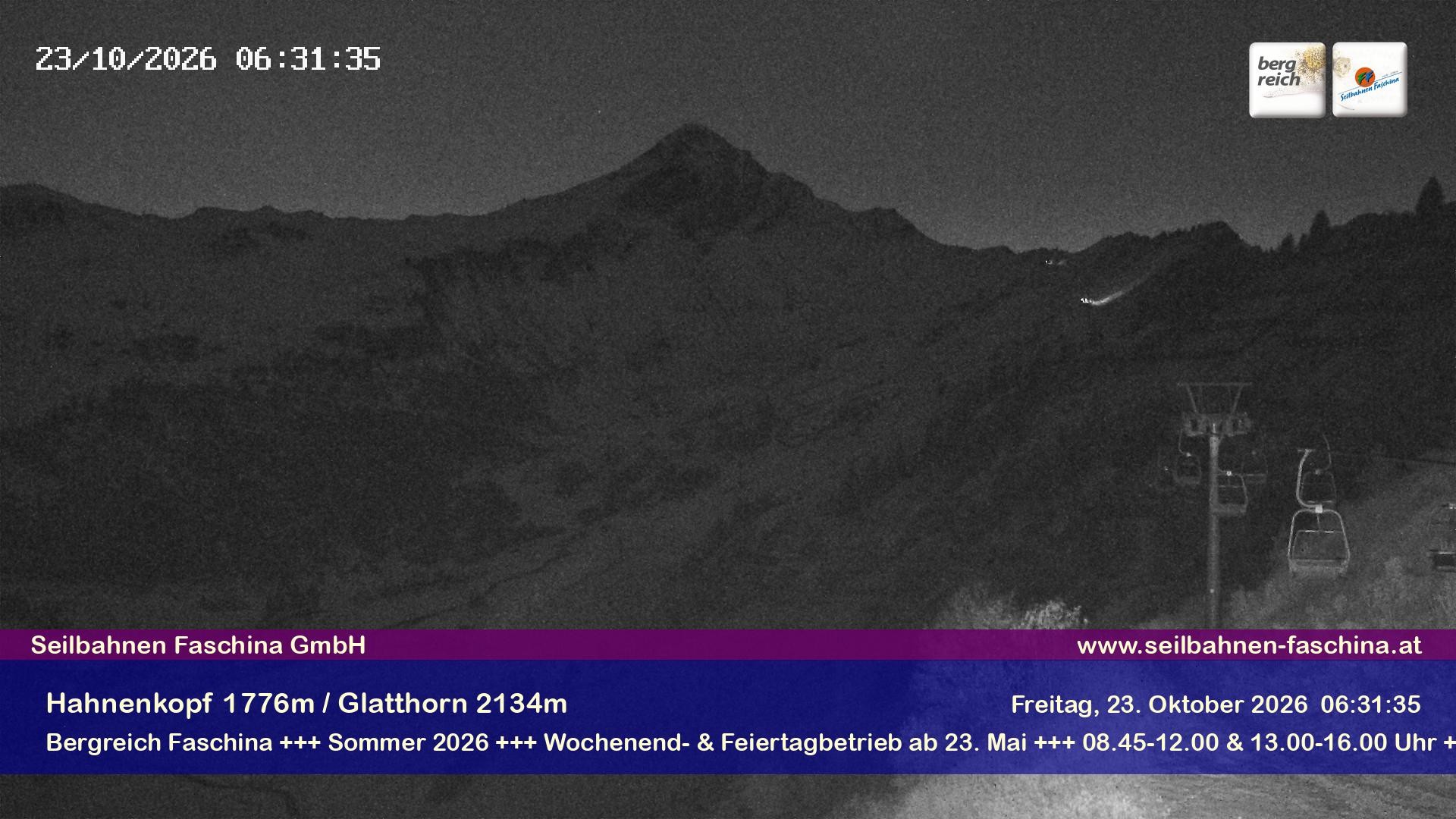 Archiv Foto Webcam Blick auf das Glatthorn, Faschina