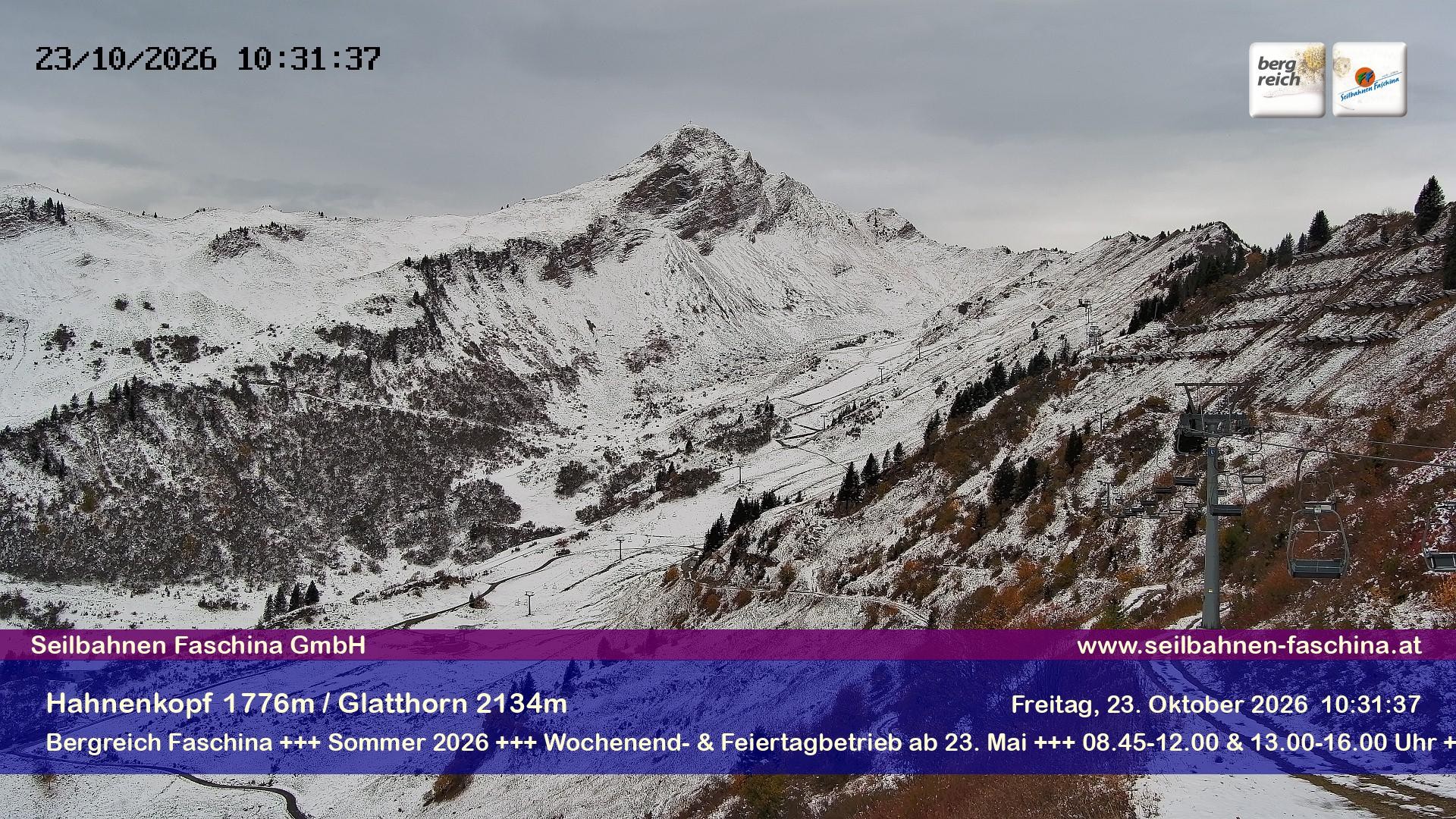 Archiv Foto Webcam Blick auf das Glatthorn, Faschina