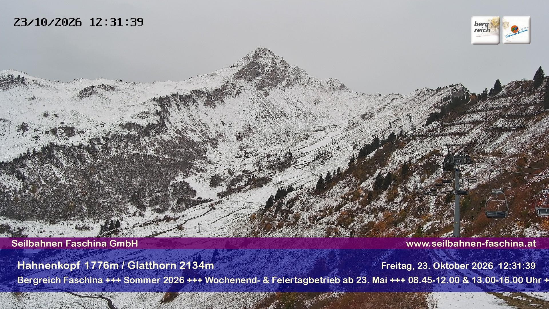 Archiv Foto Webcam Blick auf das Glatthorn, Faschina