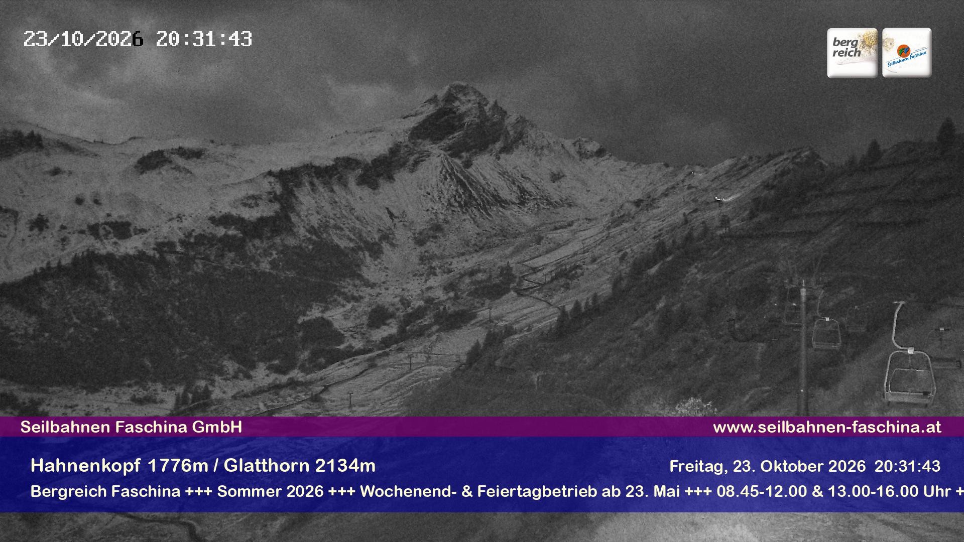 Archiv Foto Webcam Blick auf das Glatthorn, Faschina