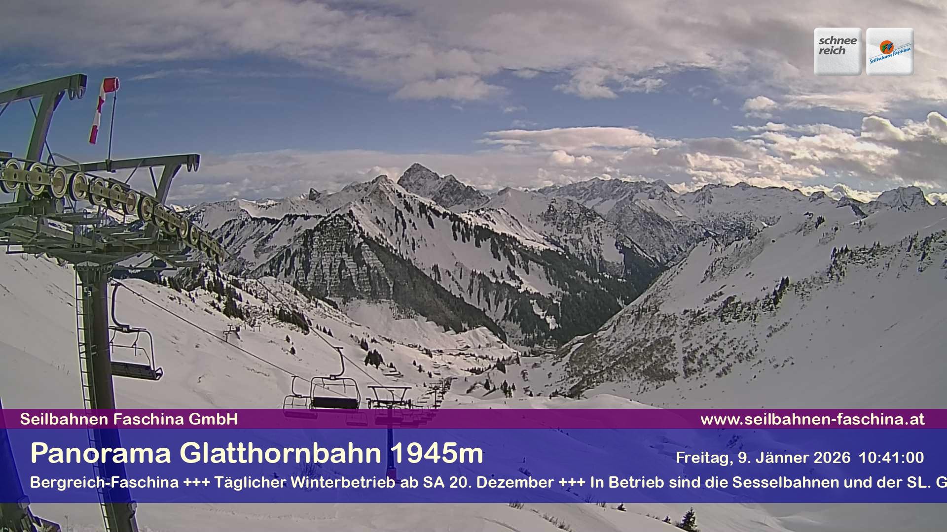 Archiv Foto Webcam Panoramablick von der Glatthornbahn