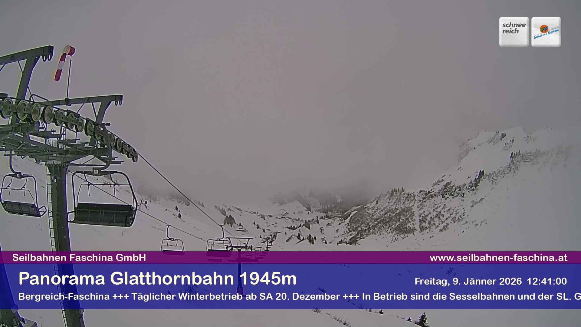 Archiv Foto Webcam Panoramablick von der Glatthornbahn