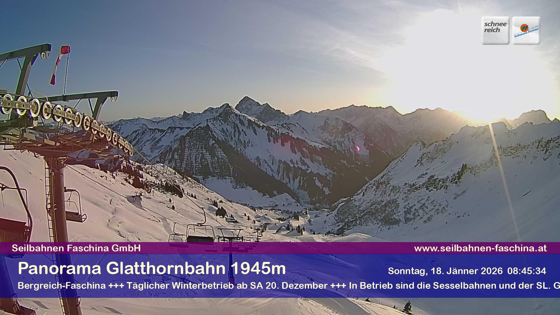 Archiv Foto Webcam Panoramablick von der Glatthornbahn
