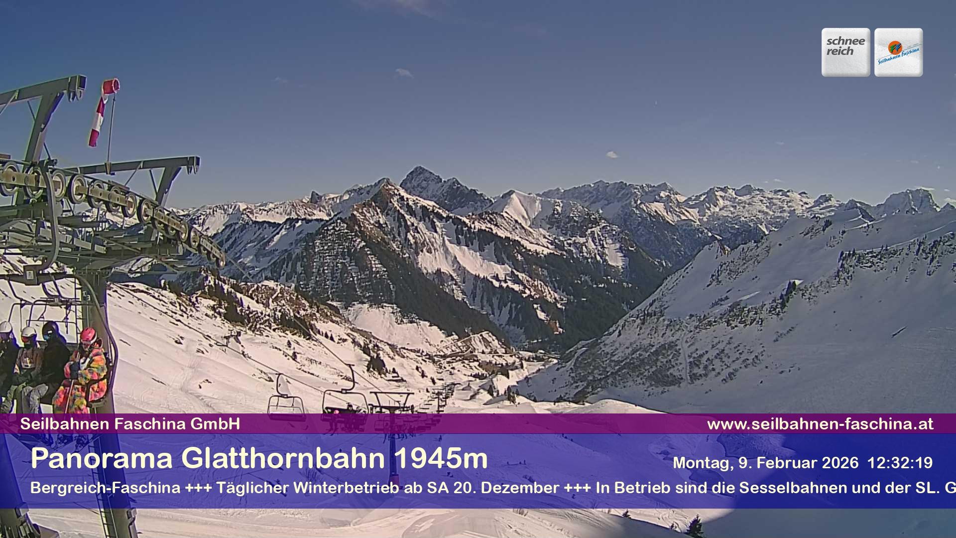 Archiv Foto Webcam Panoramablick von der Glatthornbahn
