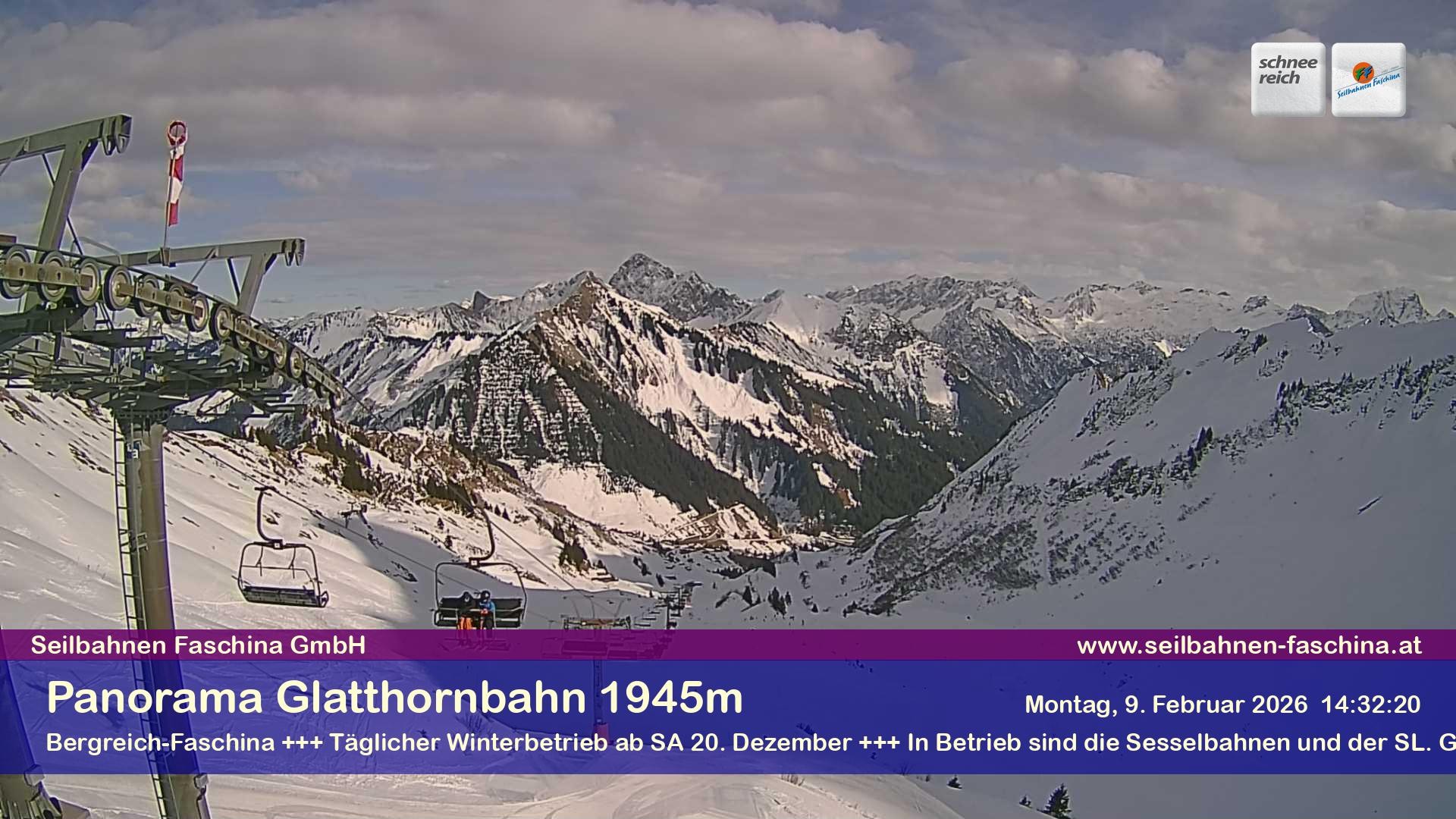 Archiv Foto Webcam Panoramablick von der Glatthornbahn