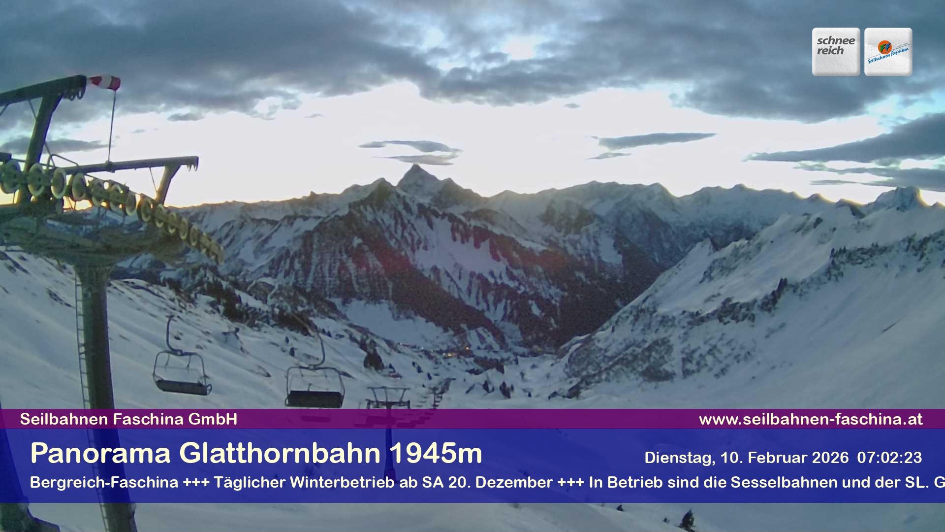 Archiv Foto Webcam Panoramablick von der Glatthornbahn
