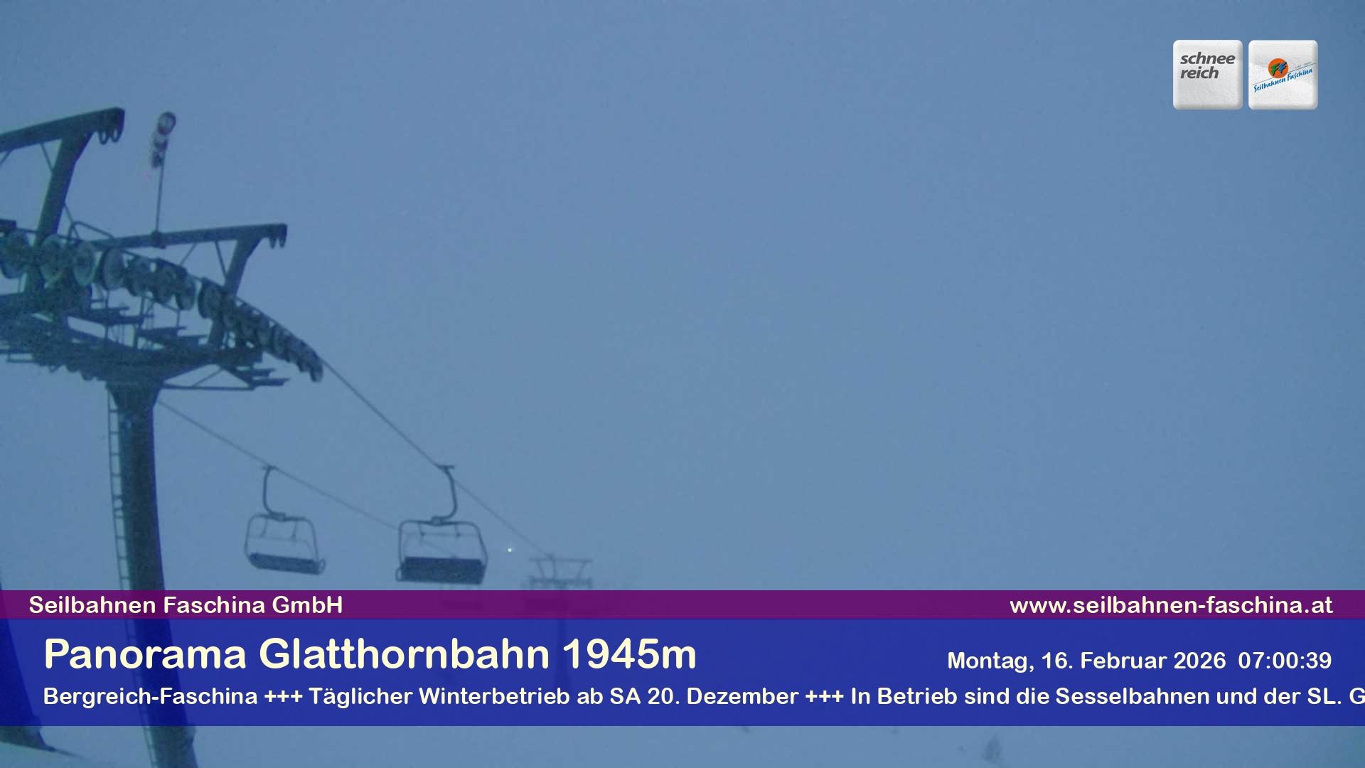 Archiv Foto Webcam Panoramablick von der Glatthornbahn