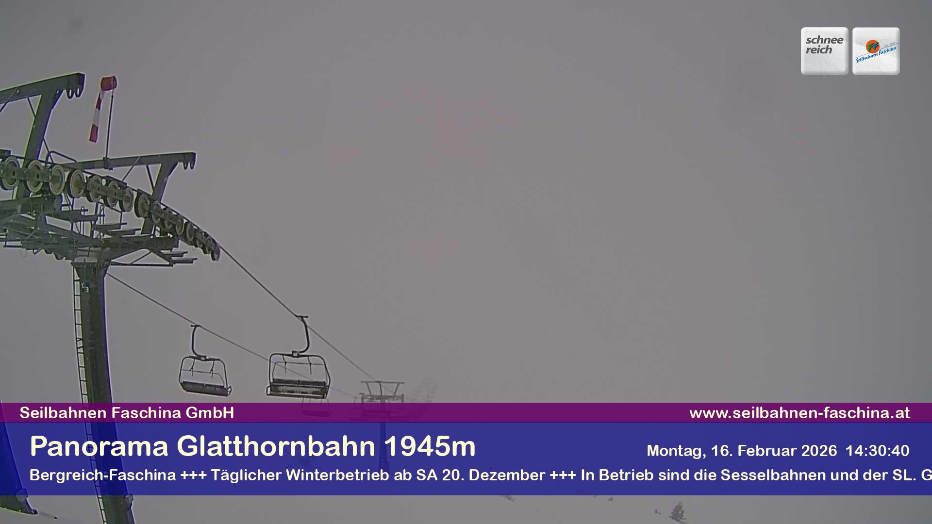 Archiv Foto Webcam Panoramablick von der Glatthornbahn