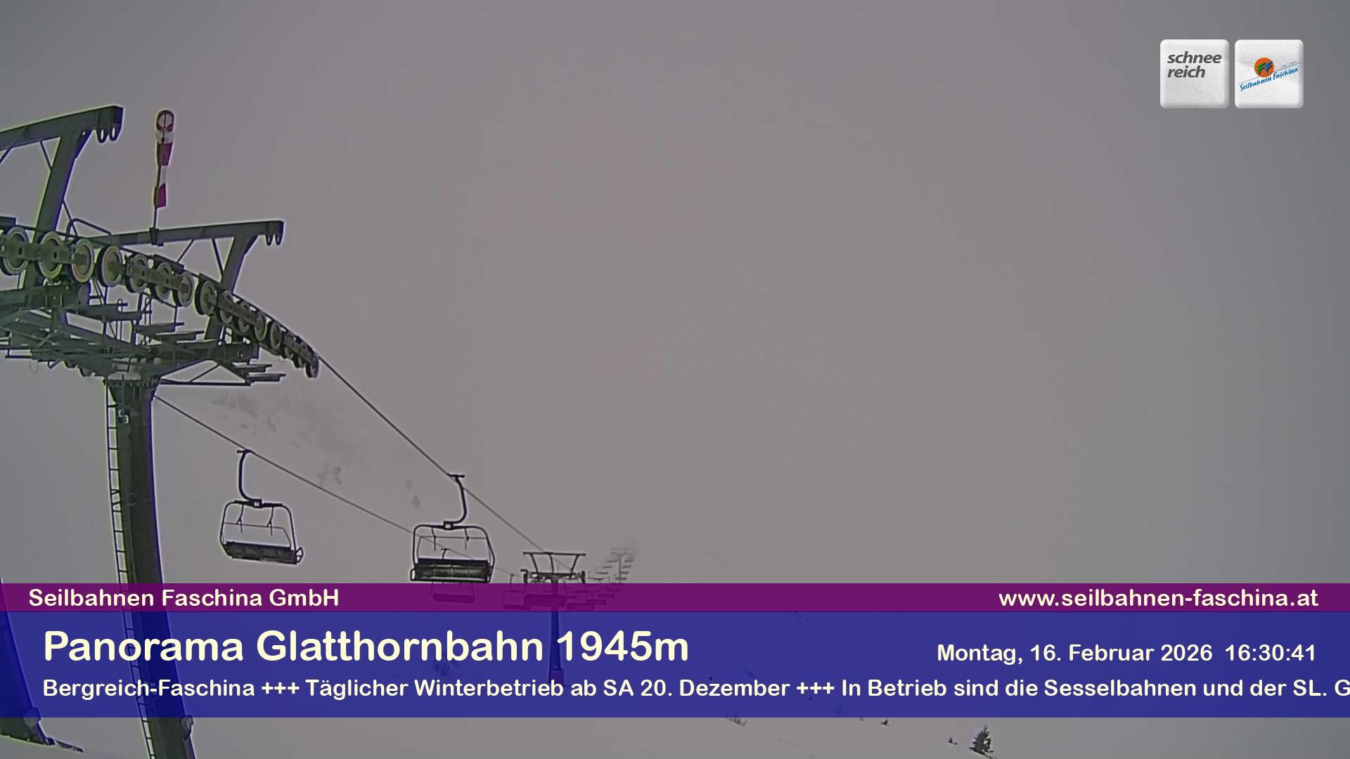 Archiv Foto Webcam Panoramablick von der Glatthornbahn