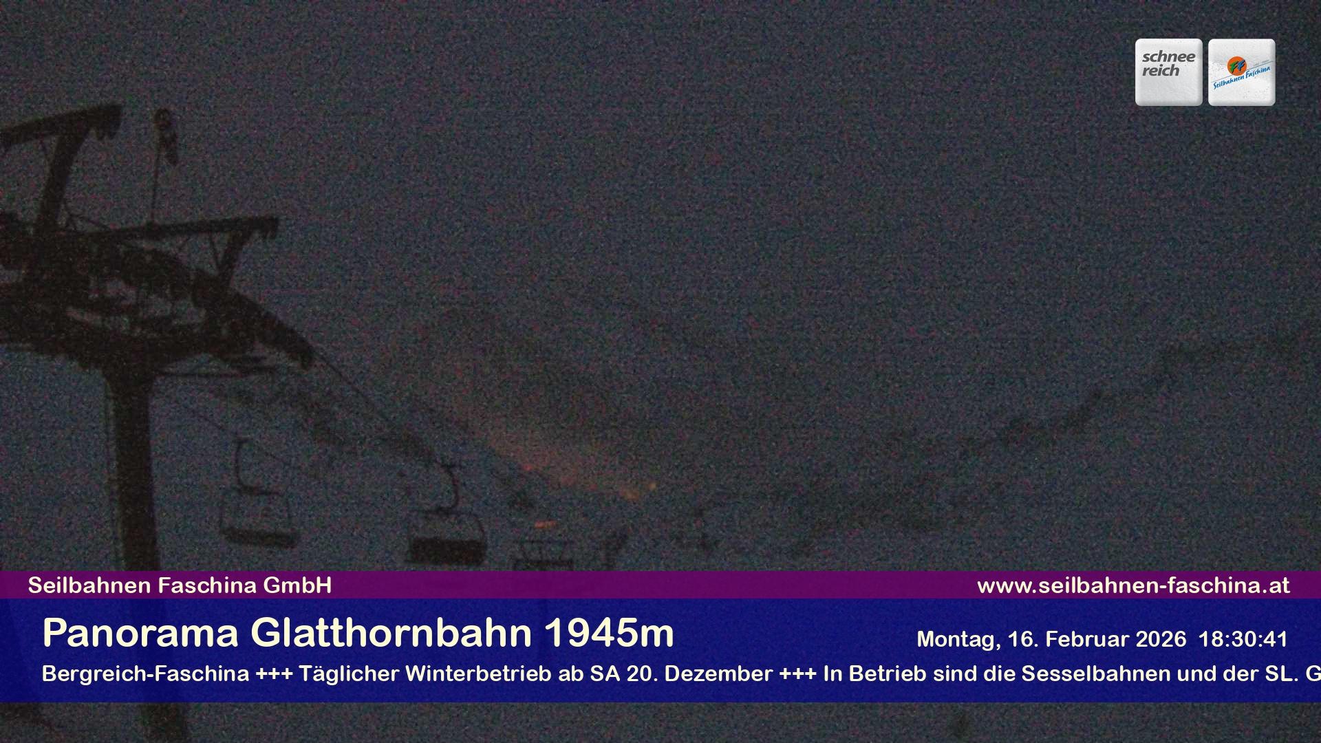 Archiv Foto Webcam Panoramablick von der Glatthornbahn