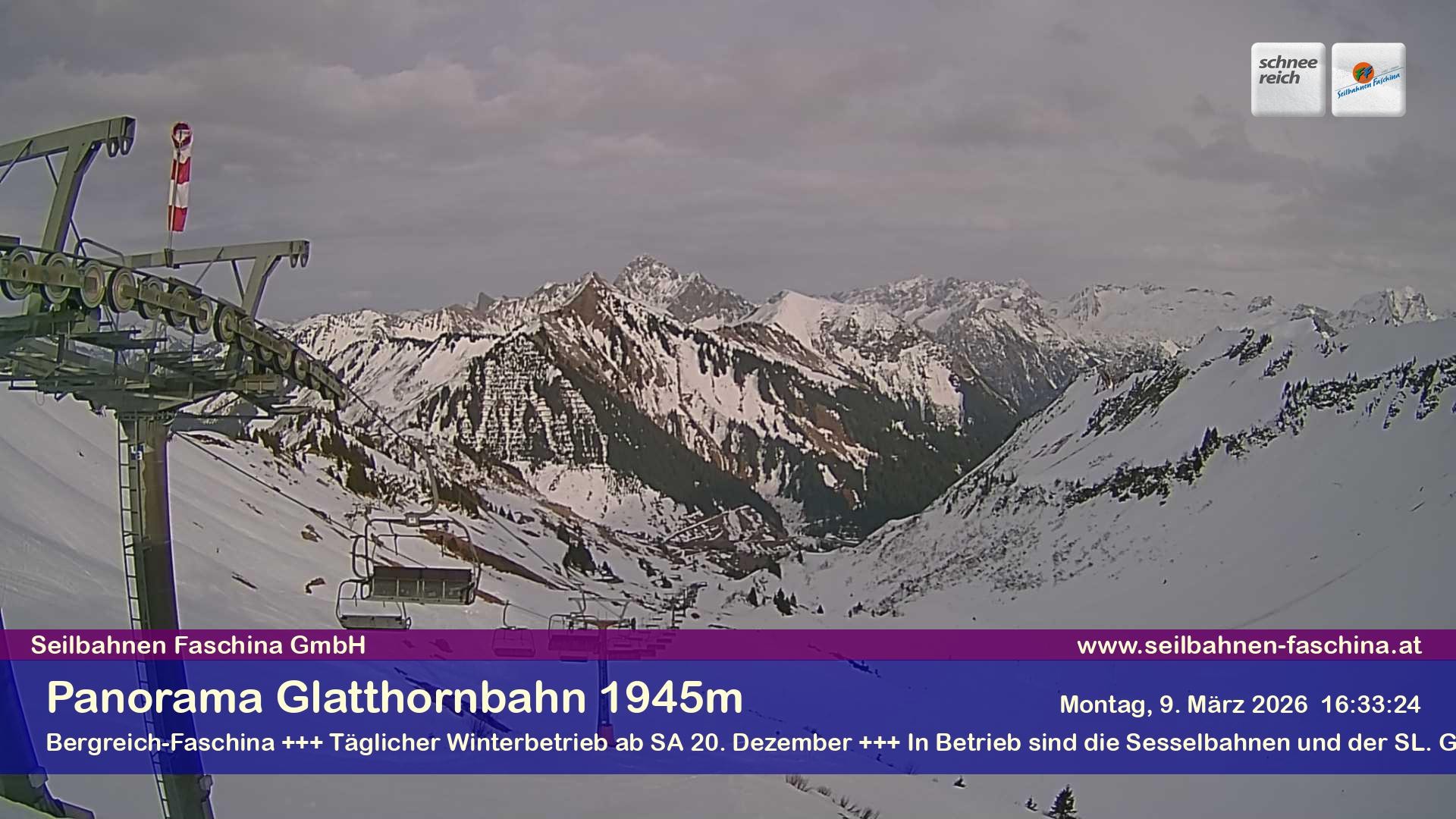 Archiv Foto Webcam Panoramablick von der Glatthornbahn