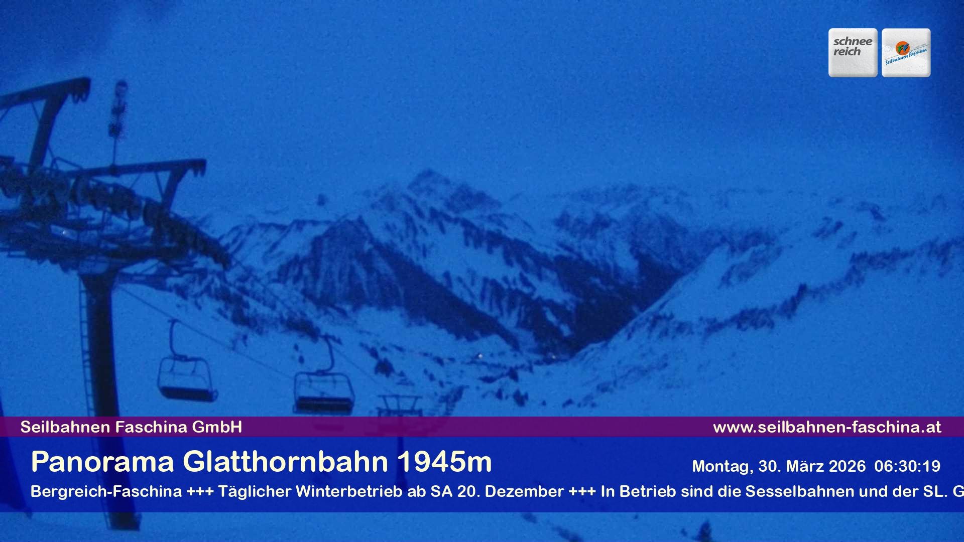 Archiv Foto Webcam Panoramablick von der Glatthornbahn