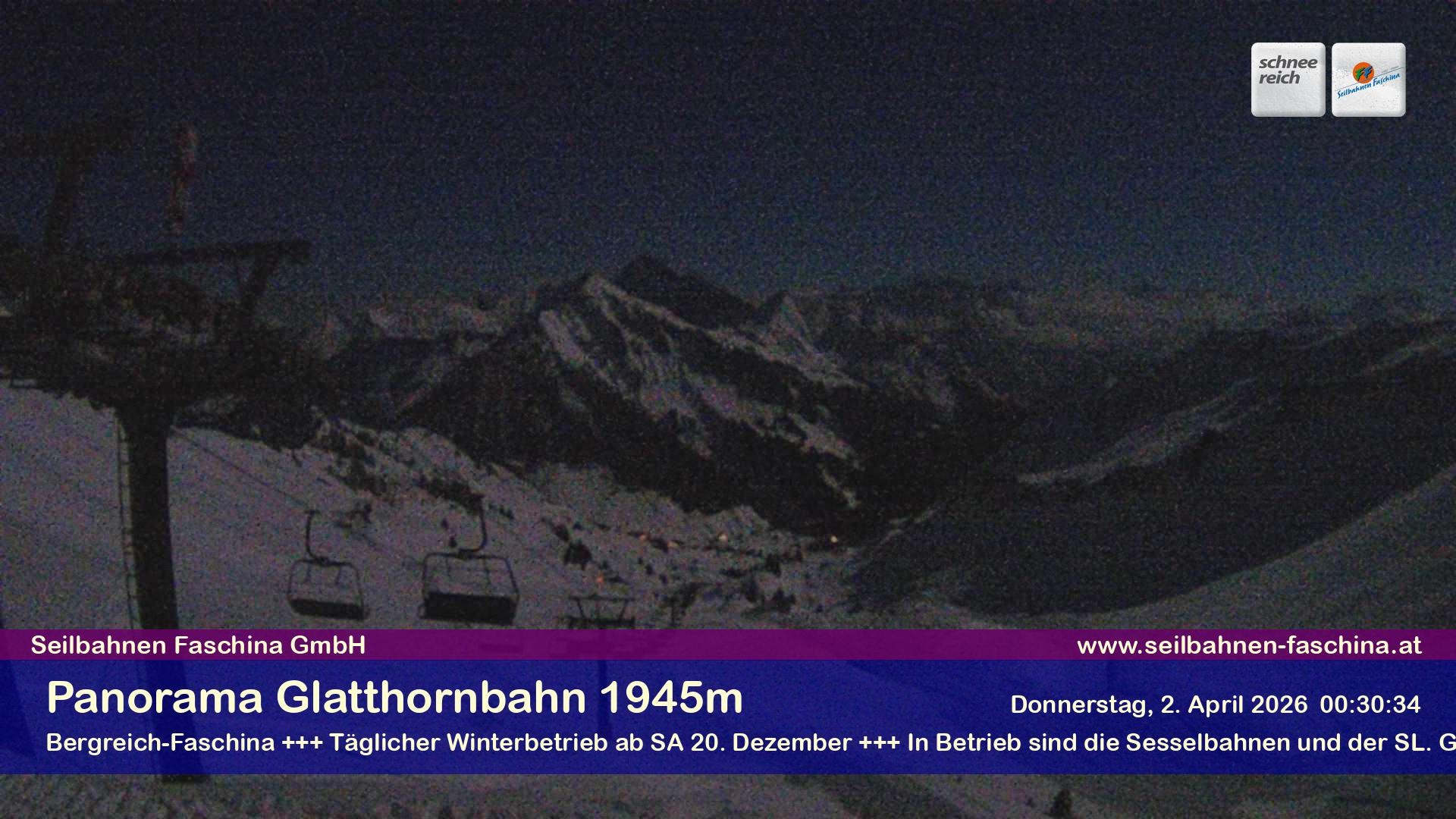 Archiv Foto Webcam Panoramablick von der Glatthornbahn