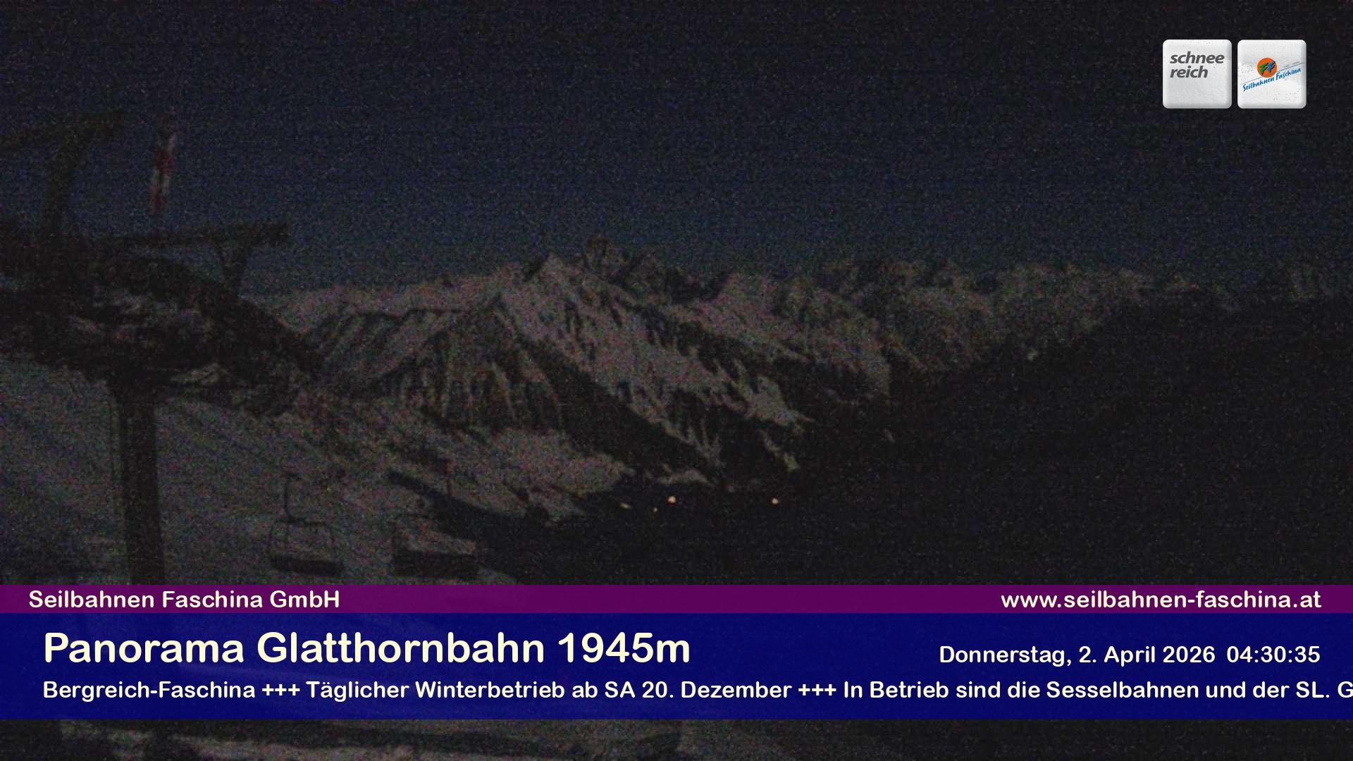 Archiv Foto Webcam Panoramablick von der Glatthornbahn