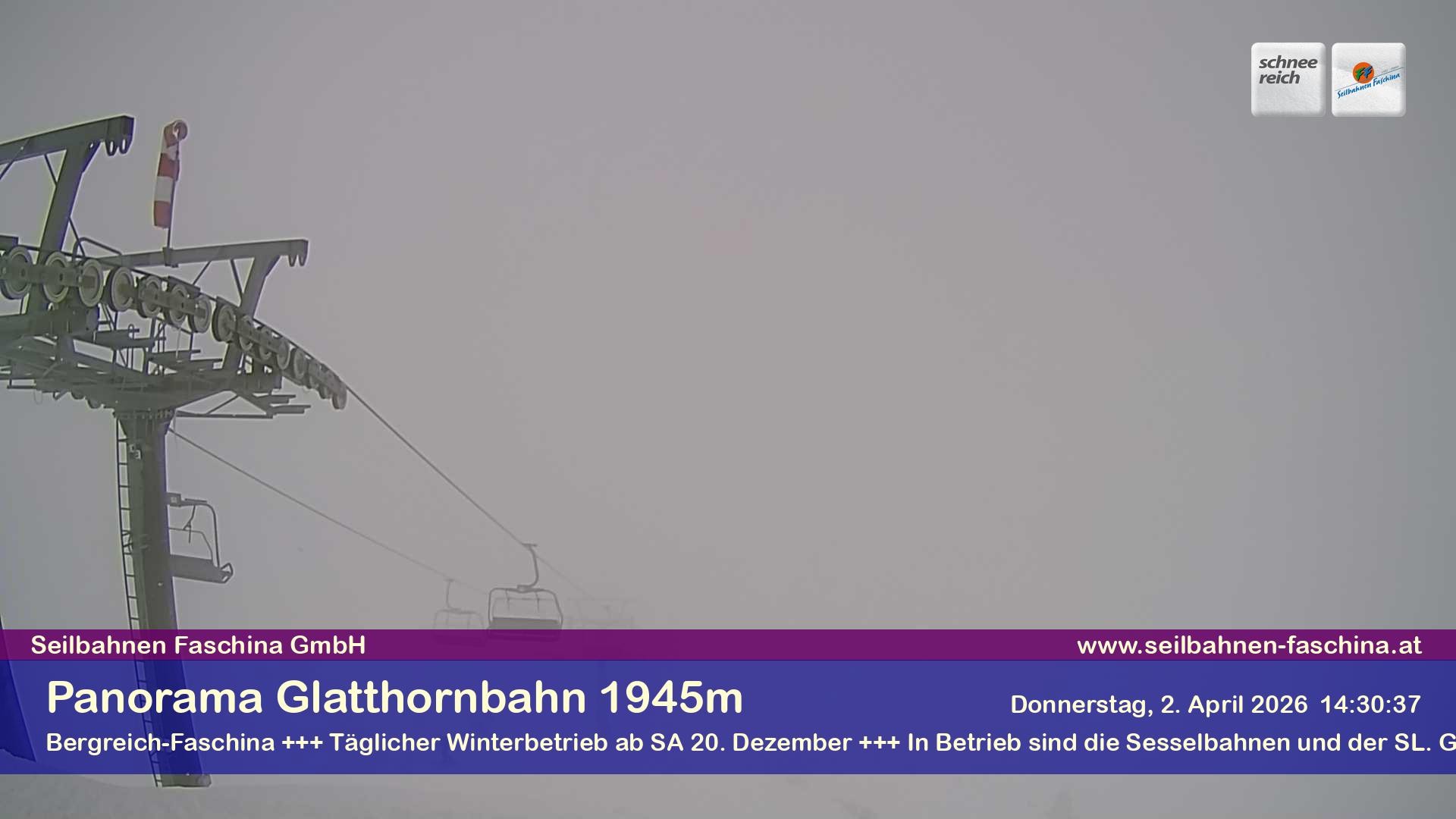 Archiv Foto Webcam Panoramablick von der Glatthornbahn