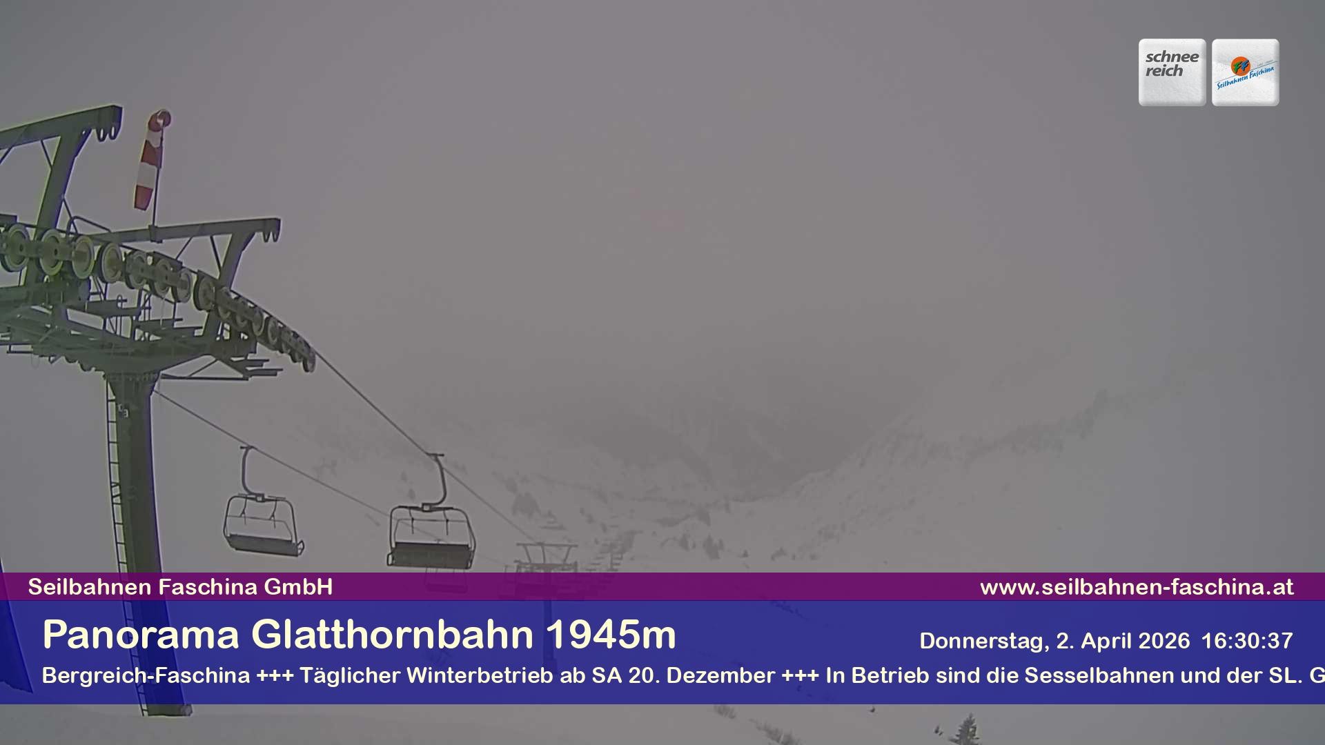 Archiv Foto Webcam Panoramablick von der Glatthornbahn