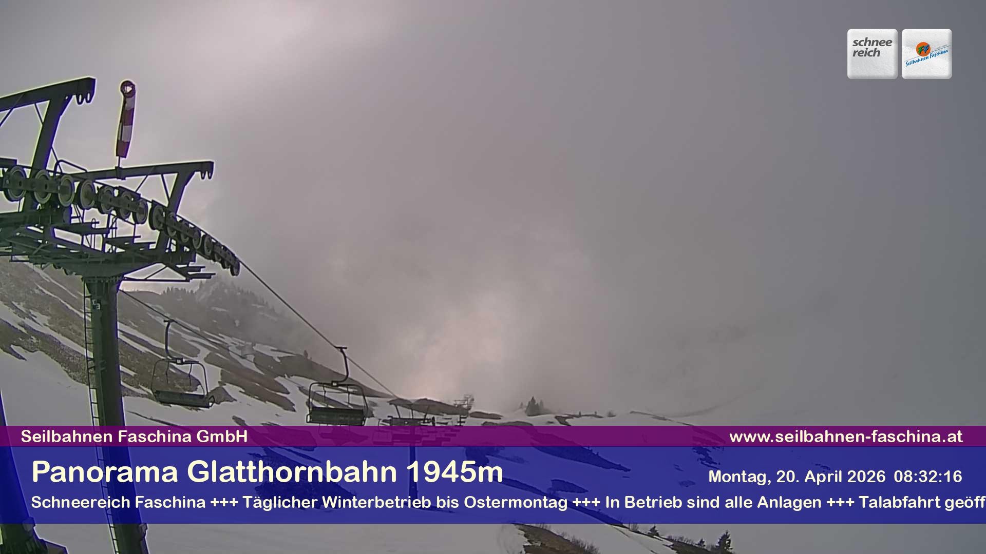 Archiv Foto Webcam Panoramablick von der Glatthornbahn