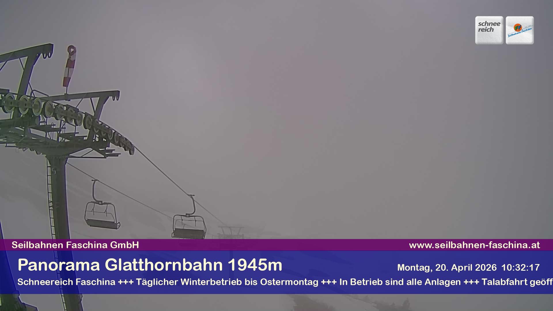 Archiv Foto Webcam Panoramablick von der Glatthornbahn