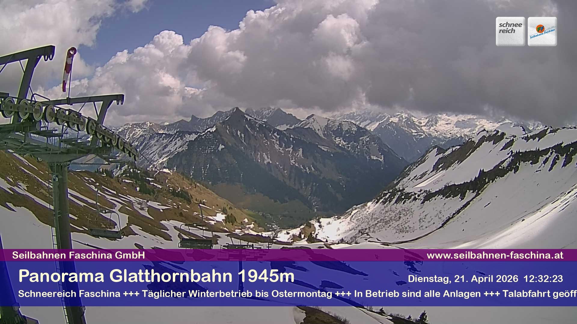 Archiv Foto Webcam Panoramablick von der Glatthornbahn
