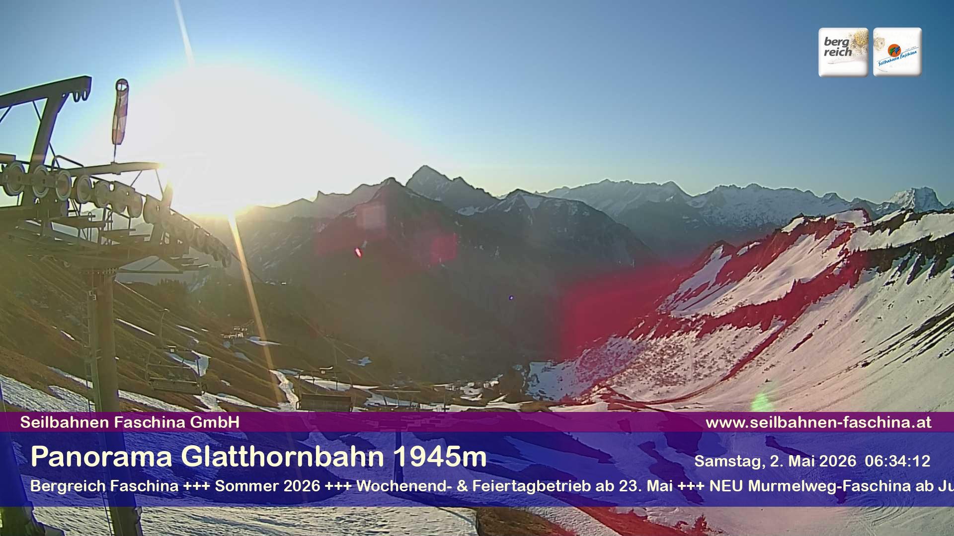 Archiv Foto Webcam Panoramablick von der Glatthornbahn