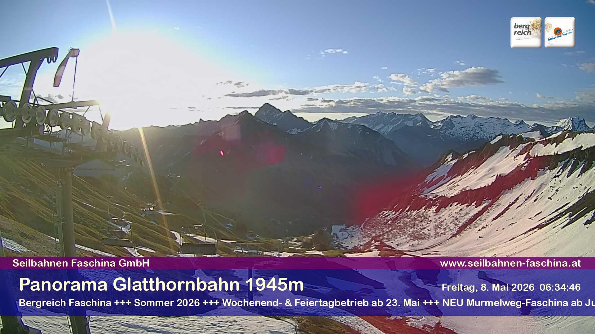 Archiv Foto Webcam Panoramablick von der Glatthornbahn