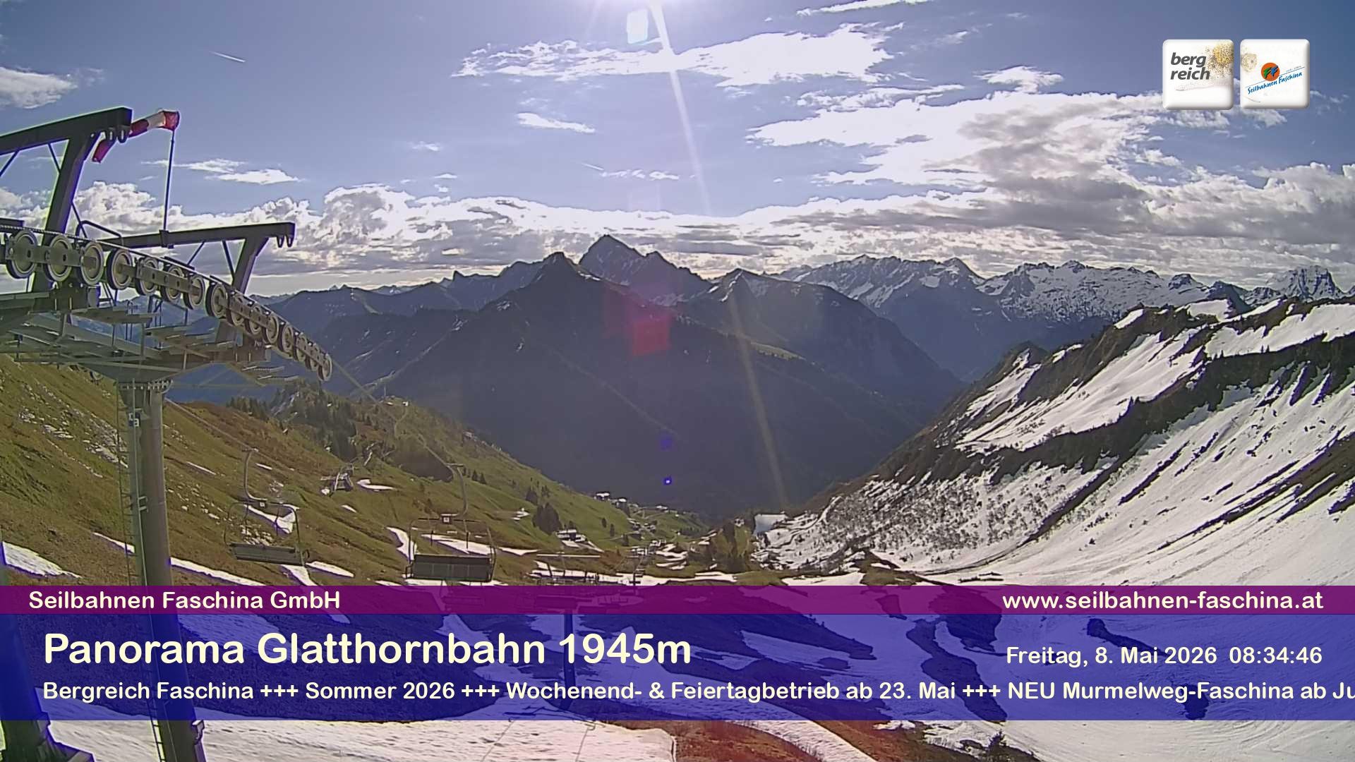 Archiv Foto Webcam Panoramablick von der Glatthornbahn