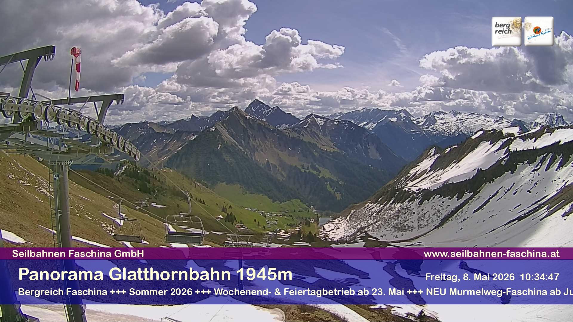 Archiv Foto Webcam Panoramablick von der Glatthornbahn