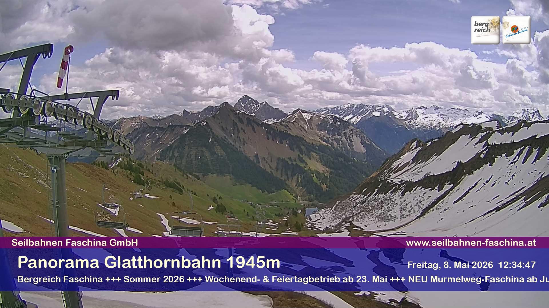 Archiv Foto Webcam Panoramablick von der Glatthornbahn