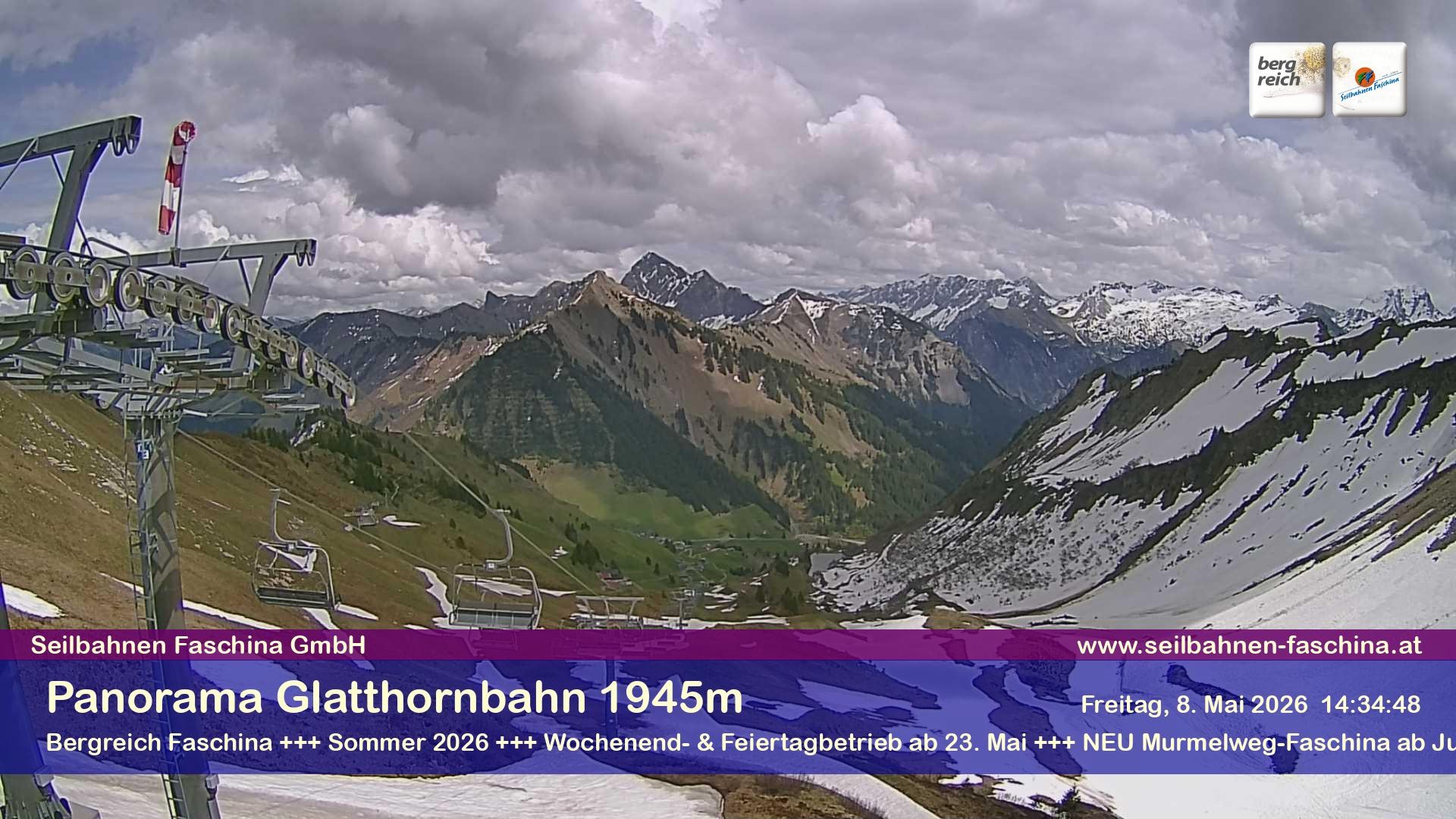 Archiv Foto Webcam Panoramablick von der Glatthornbahn