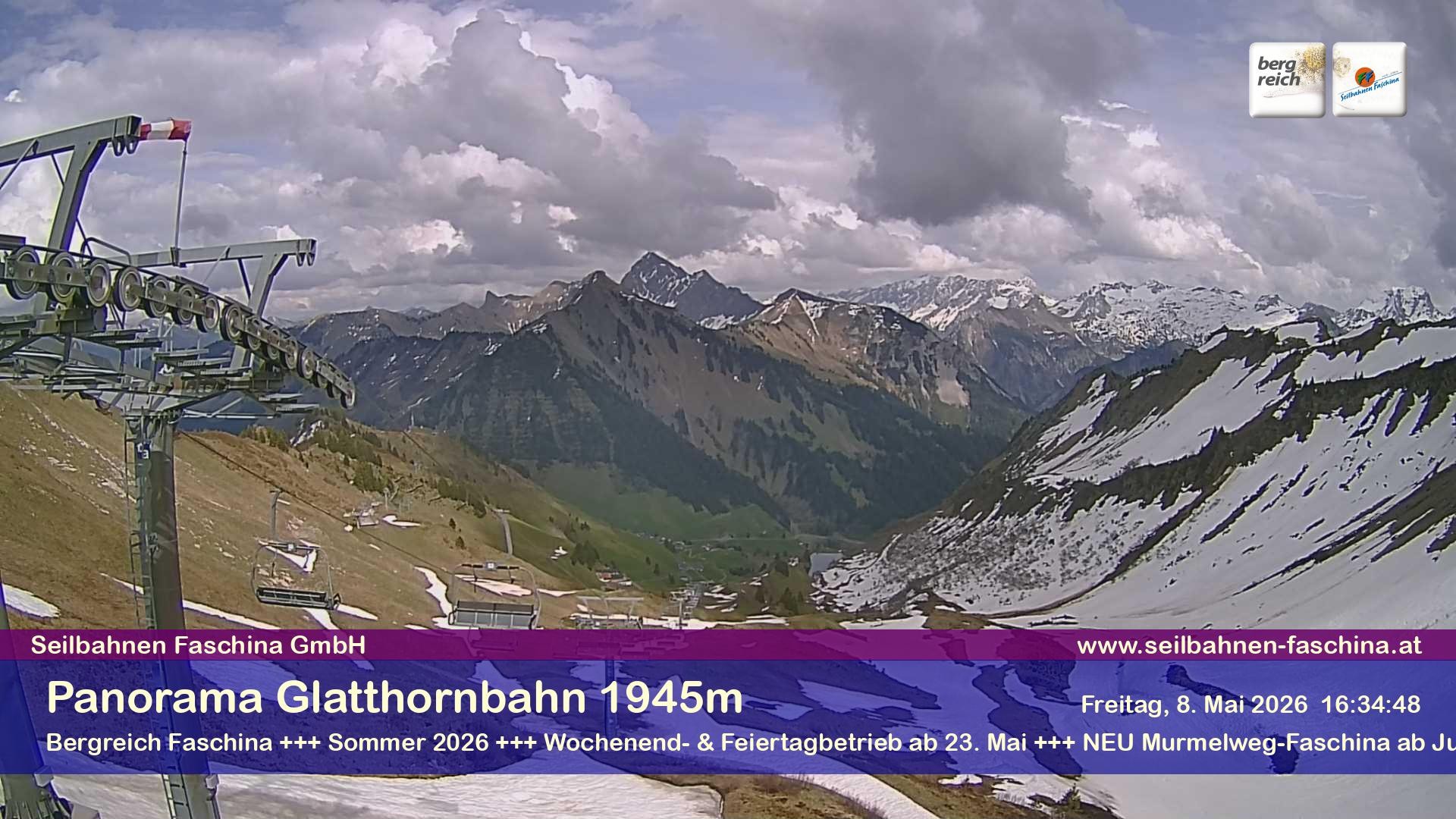 Archiv Foto Webcam Panoramablick von der Glatthornbahn