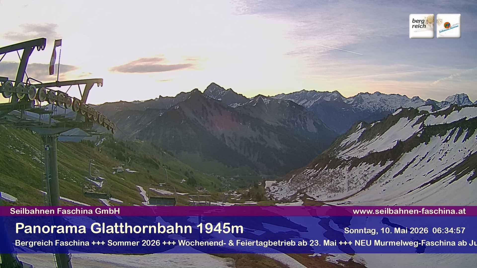 Archiv Foto Webcam Panoramablick von der Glatthornbahn