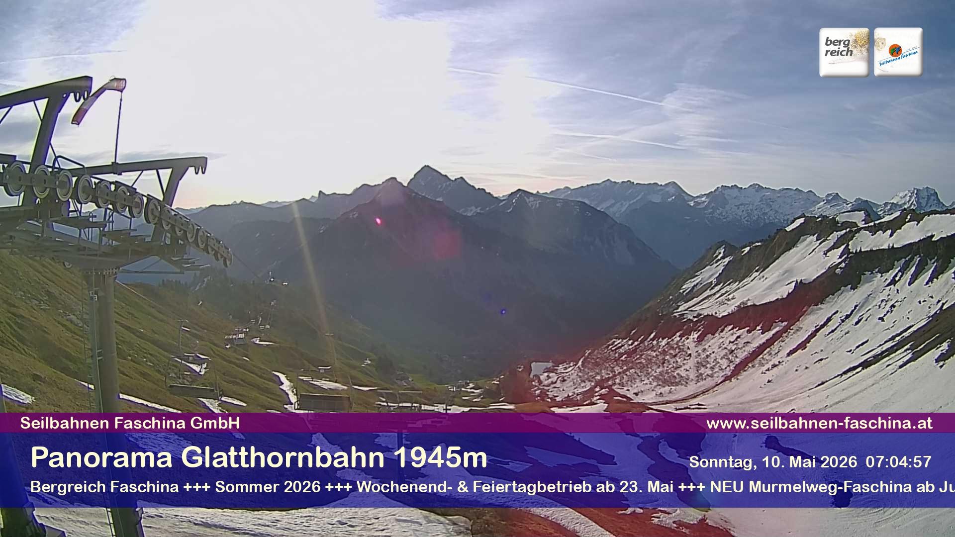 Archiv Foto Webcam Panoramablick von der Glatthornbahn